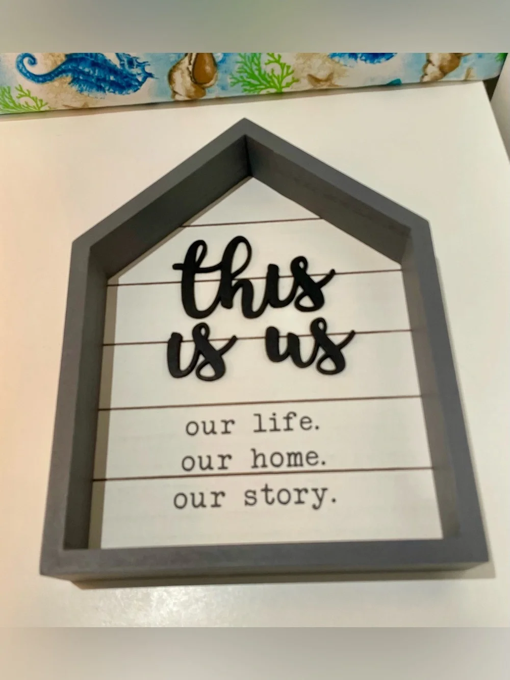 Belle Maison “This Is Us” House-Shaped Tabletop & Wall Décor